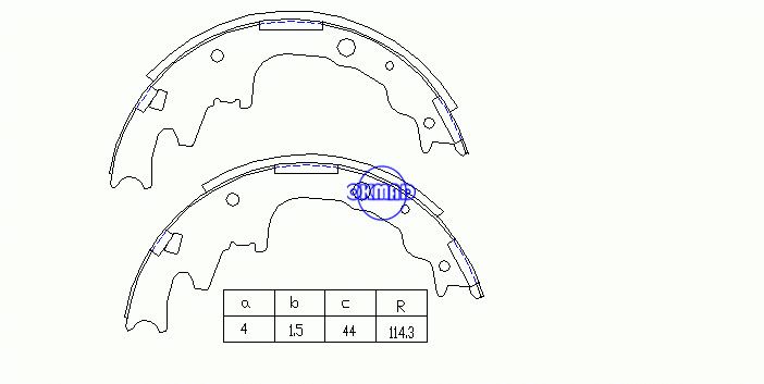 FORD TRUCK Ranger LEXUS TRUCK GX470 MAZDA TRUCK TOYOTA TRUCK 4 Runner Tacoma Tundra Tambor Sapatas de freio FMSI: 2180T-S704 OEM: ZZM4-26-310, OK-BS064R